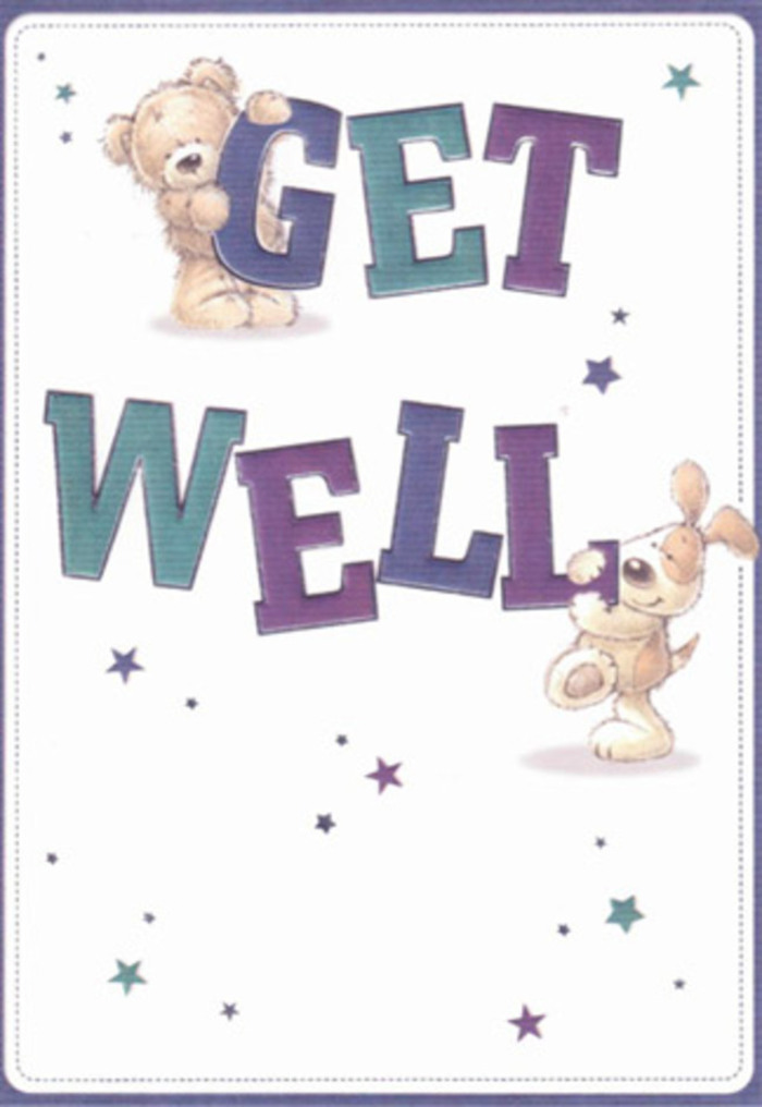 This cheerful get well card beautifully embodies Ware's nurturing character, featuring an illustrated scene where a soft, fuzzy bear and an eager puppy share a heartfelt get well message. The animals are lovingly crafted, every detail of the bear's fluff and the puppy's velvety ears practically inviting a gentle touch. Scattered around them, twinkling stars in varying blues, purples, and gentle aquas create a whimsical, starlit effect, as if Ware's night sky has lent its magic to the card. The playful typography anchors the design with bold, hand-painted letters, their shades echoing the vibrant blooms found along the River Lea path in spring. The emotion behind the artwork matches that of creating a get well flower arrangement-each element placed to brighten a day, much like the care delivered by Flower Delivery Ware to neighbours in King's Hill or after a stroll through the Priory grounds. The overall composition is light and spacious, with a creamy white backdrop offering a sense of renewal and healing. There's an unmistakable aura of reassurance-the same felt in moments of genuine connection within the Ware community-making this card and its message a true celebration of hope and recovery.